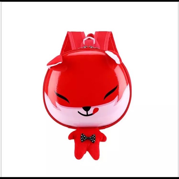 NWT BACKPACK CHILDREN SCHOOL BAG UNISEX FOX BABY RED. 9’x3’x10’in. - Picture 11 of 17